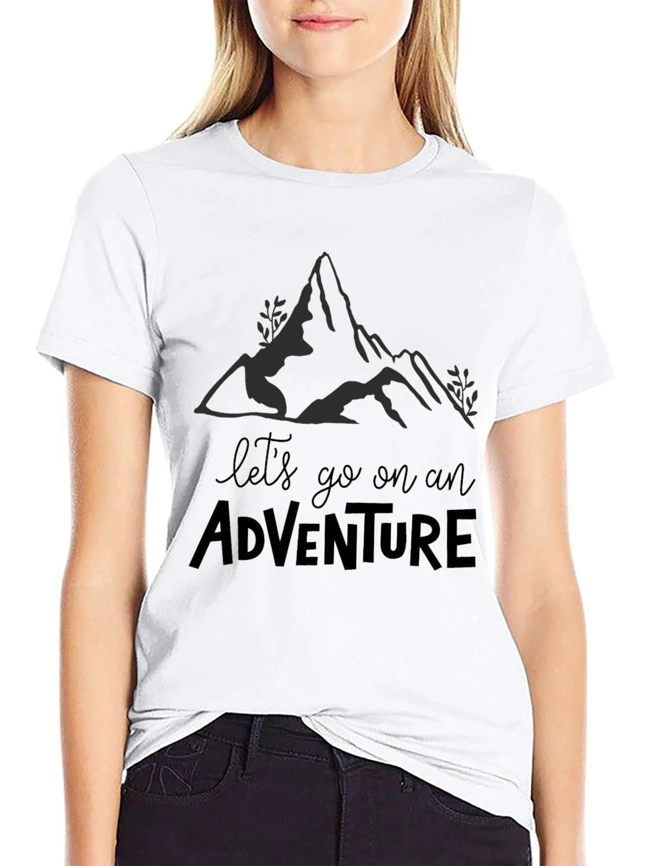 Camiseta Negra Aventura para Hombre