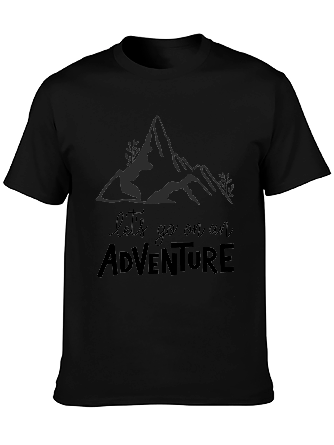 Camiseta Negra Aventura para Hombre