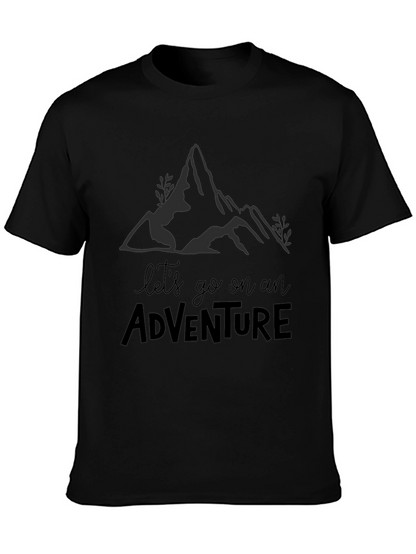 Camiseta Negra Aventura para Hombre