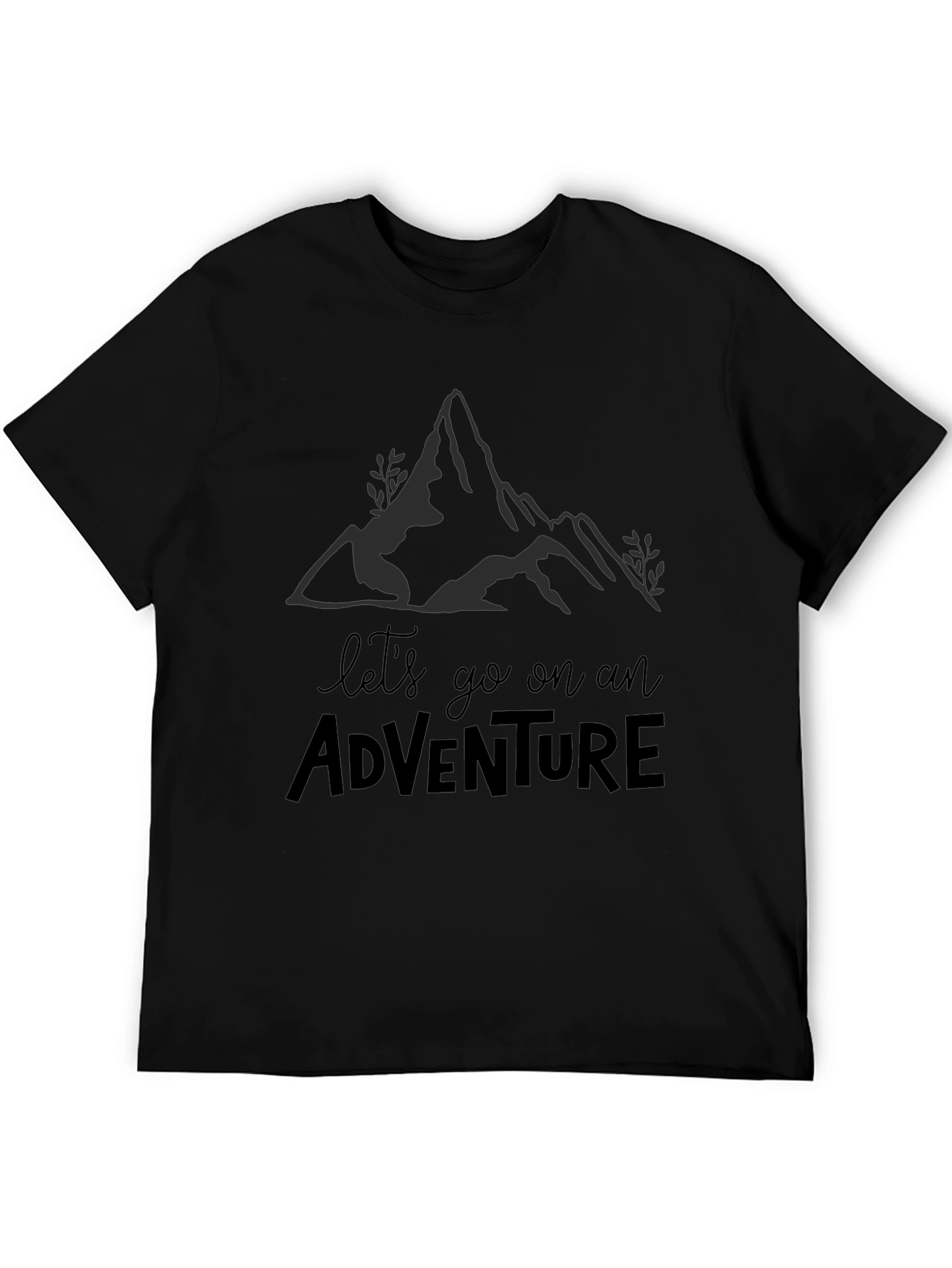 Camiseta Negra Aventura para Hombre