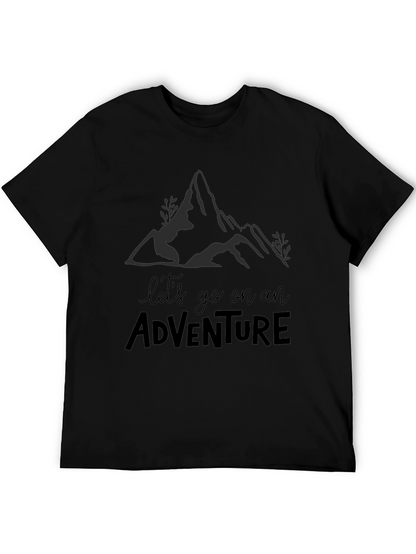 Camiseta Negra Aventura para Hombre