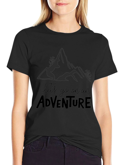 Camiseta Negra Aventura para Hombre