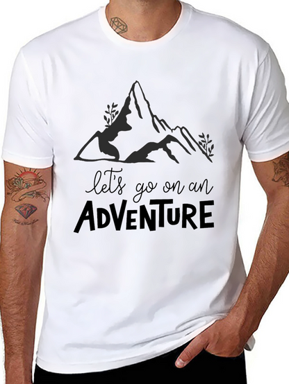 Camiseta Negra Aventura para Hombre