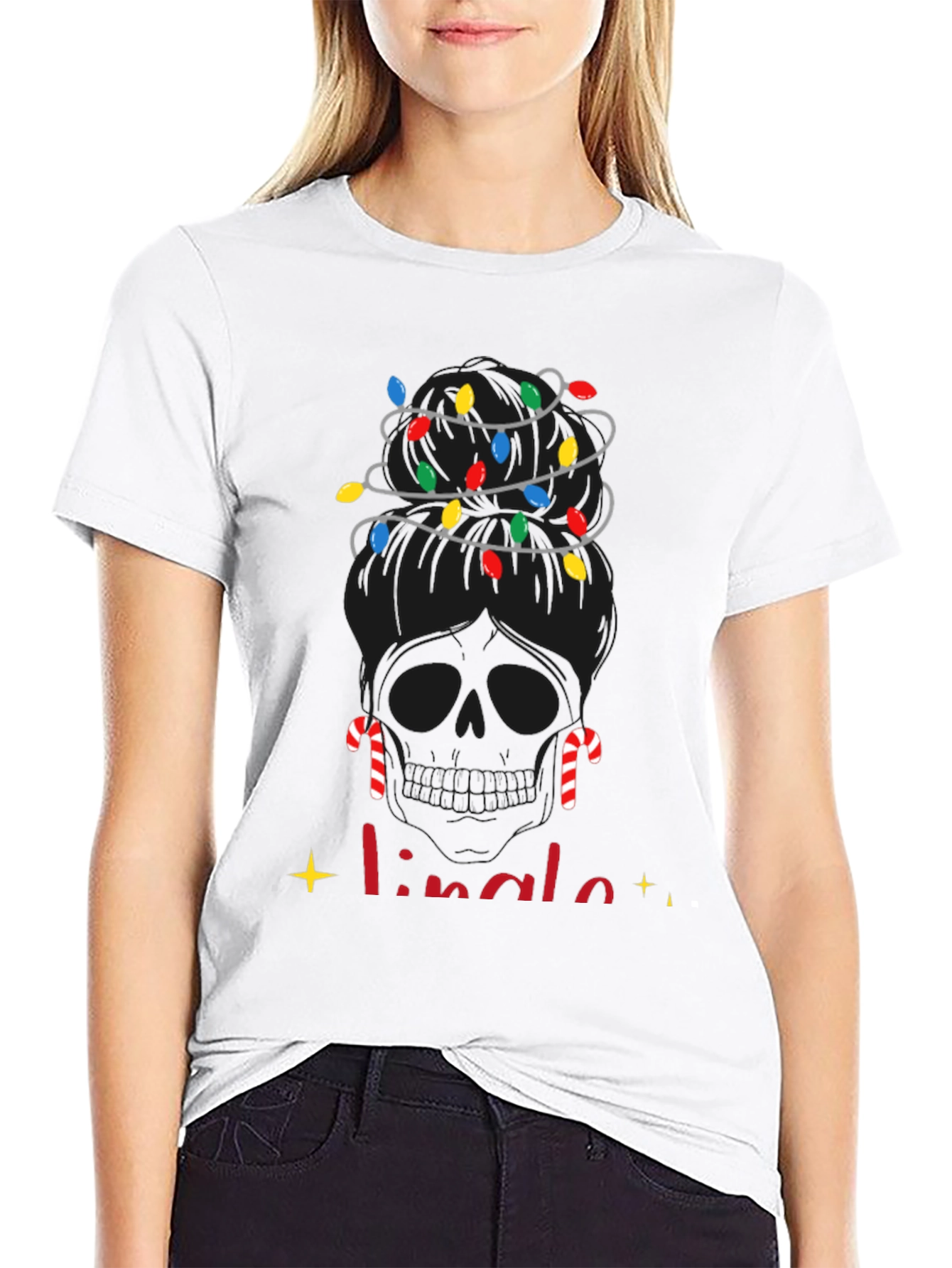Camiseta Navideña Calavera Jingle