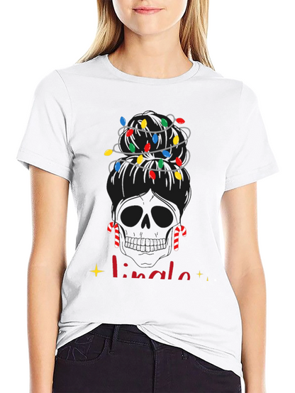 Camiseta Navideña Calavera Jingle