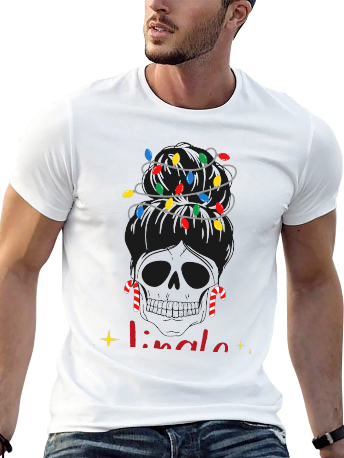 Camiseta Navideña Calavera Jingle