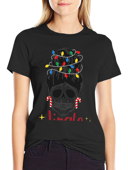 Camiseta Navideña Calavera Jingle