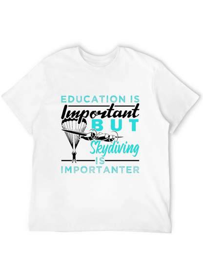 Camiseta Negra: Educación vs. Paracaidismo