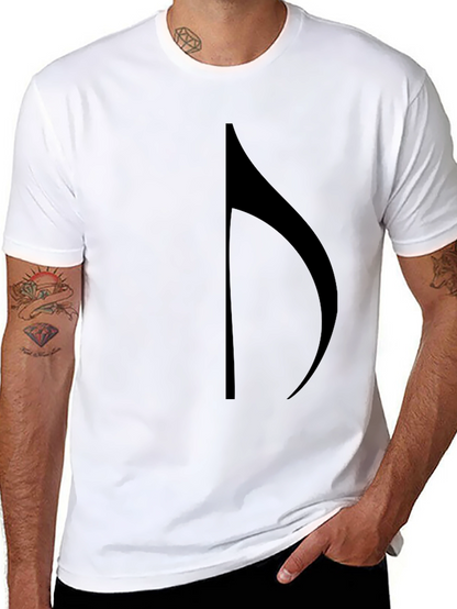 Camiseta Negra con Nota Musical para Hombre