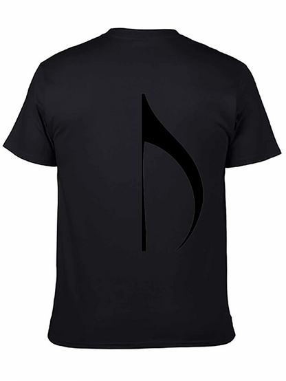 Camiseta Negra con Nota Musical para Hombre