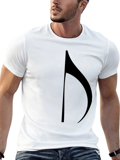 Camiseta Negra con Nota Musical para Hombre