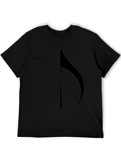 Camiseta Negra con Nota Musical para Hombre