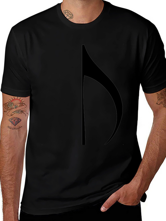 Camiseta Negra con Nota Musical para Hombre