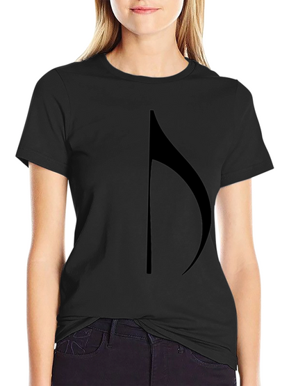 Camiseta Negra con Nota Musical para Hombre