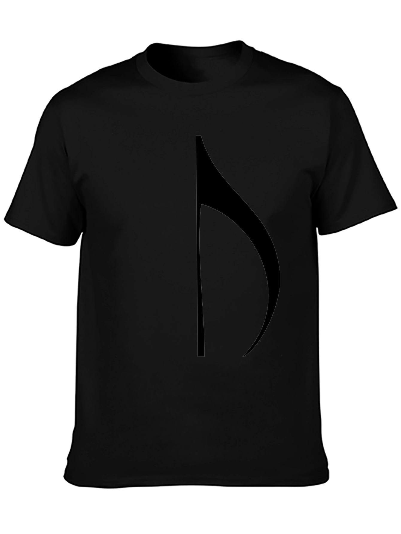 Camiseta Negra con Nota Musical para Hombre