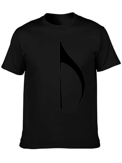 Camiseta Negra con Nota Musical para Hombre