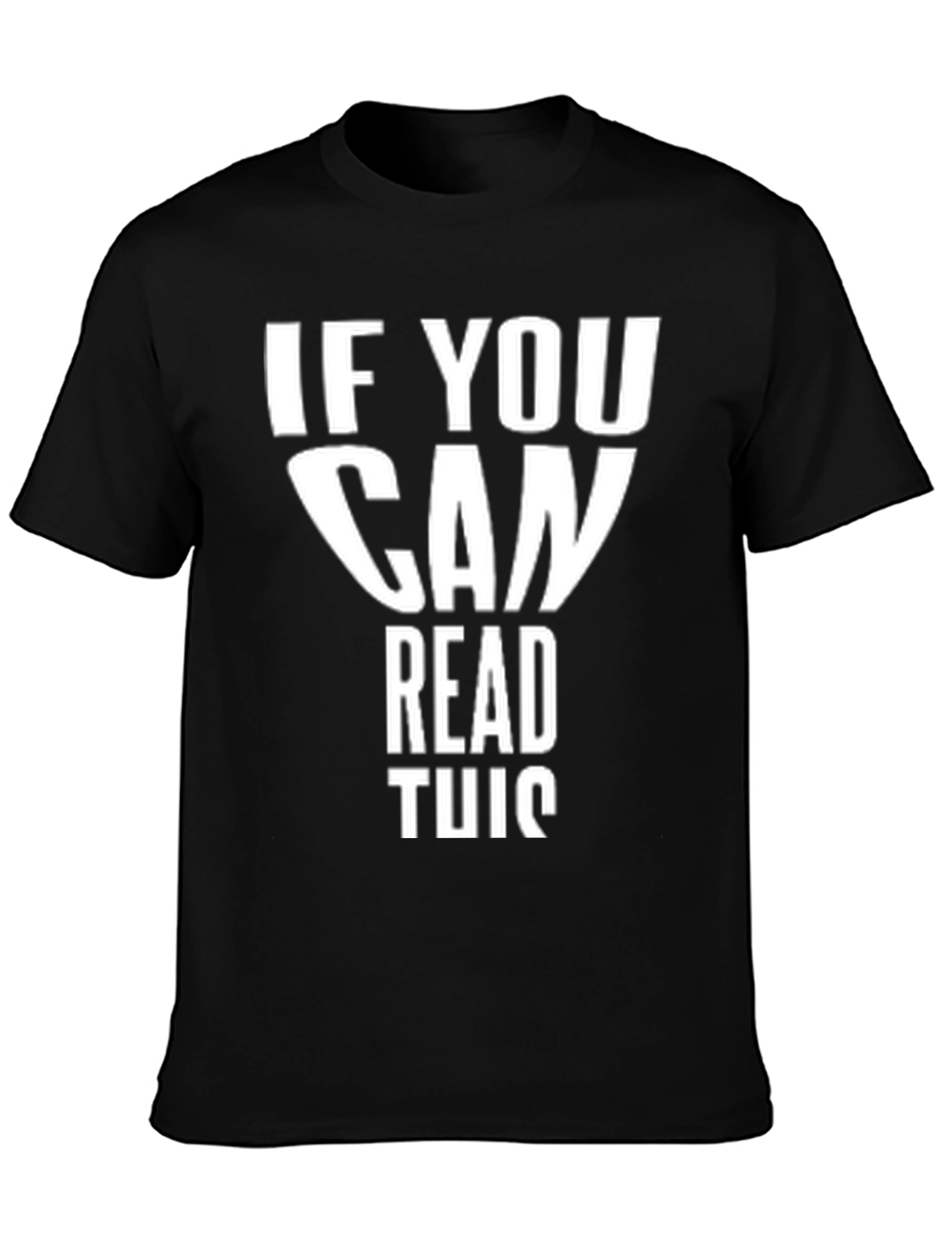 Camiseta Negra con Texto Divertido Si Puedes Leer Esto