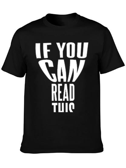 Camiseta Negra con Texto Divertido Si Puedes Leer Esto