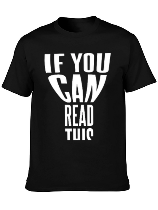Camiseta Negra con Texto Divertido Si Puedes Leer Esto