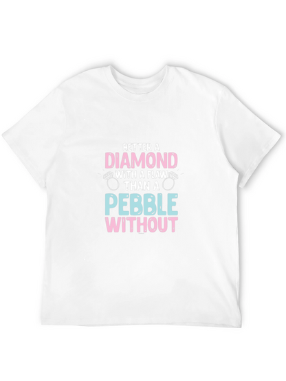 Camiseta Negra con Diseño de Diamante y Anillos