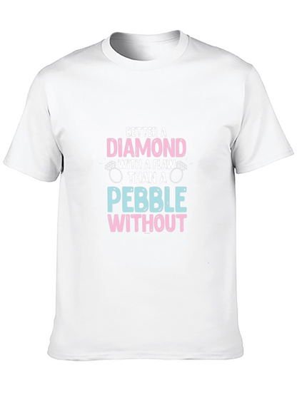 Camiseta Negra con Diseño de Diamante y Anillos