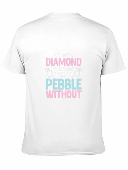 Camiseta Negra con Diseño de Diamante y Anillos