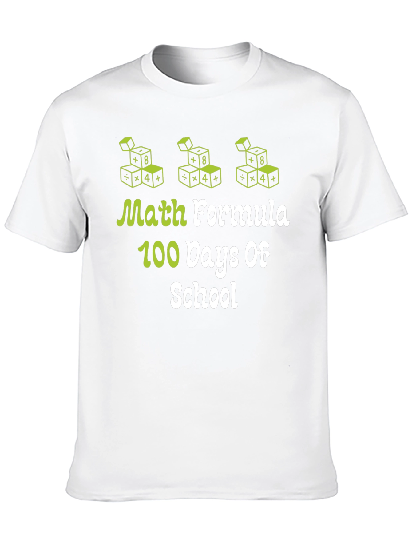 Camiseta Negra 100 Días de Escuela Fórmula Matemática