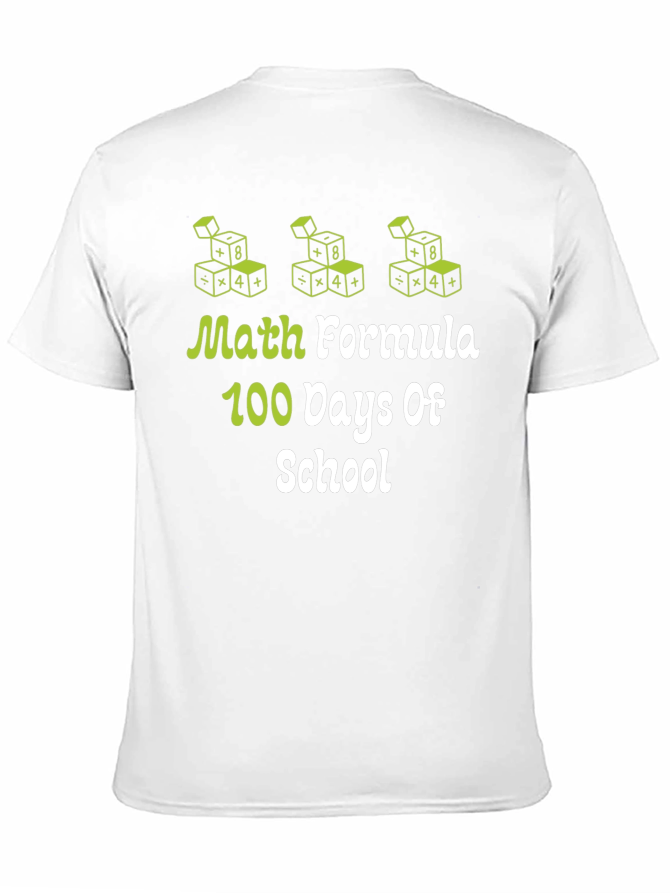 Camiseta Negra 100 Días de Escuela Fórmula Matemática