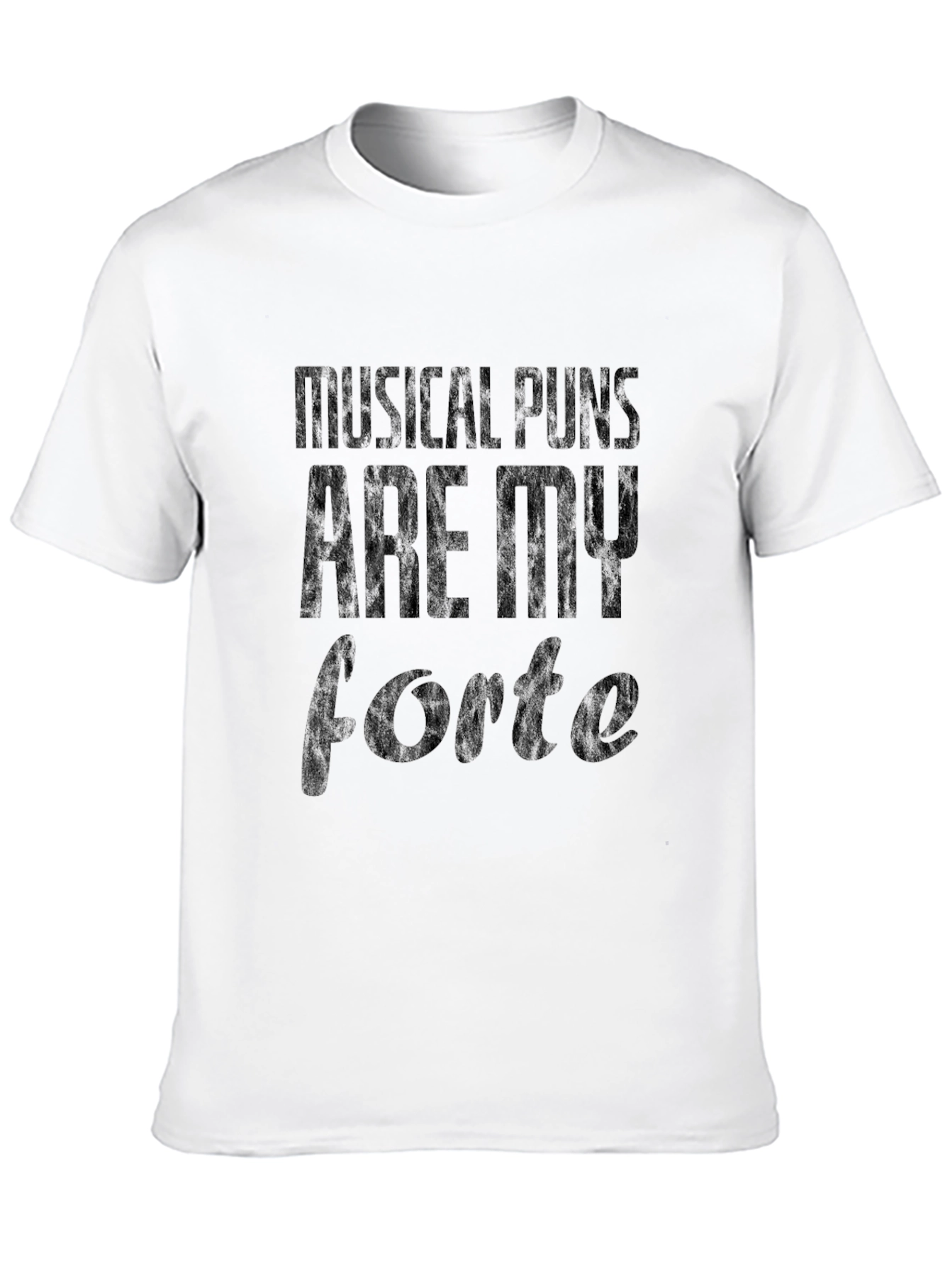 Camiseta Negra Musical Puns Are My Forte