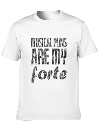 Camiseta Negra Musical Puns Are My Forte