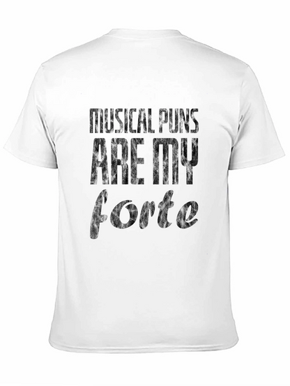 Camiseta Negra Musical Puns Are My Forte