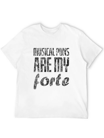 Camiseta Negra Musical Puns Are My Forte