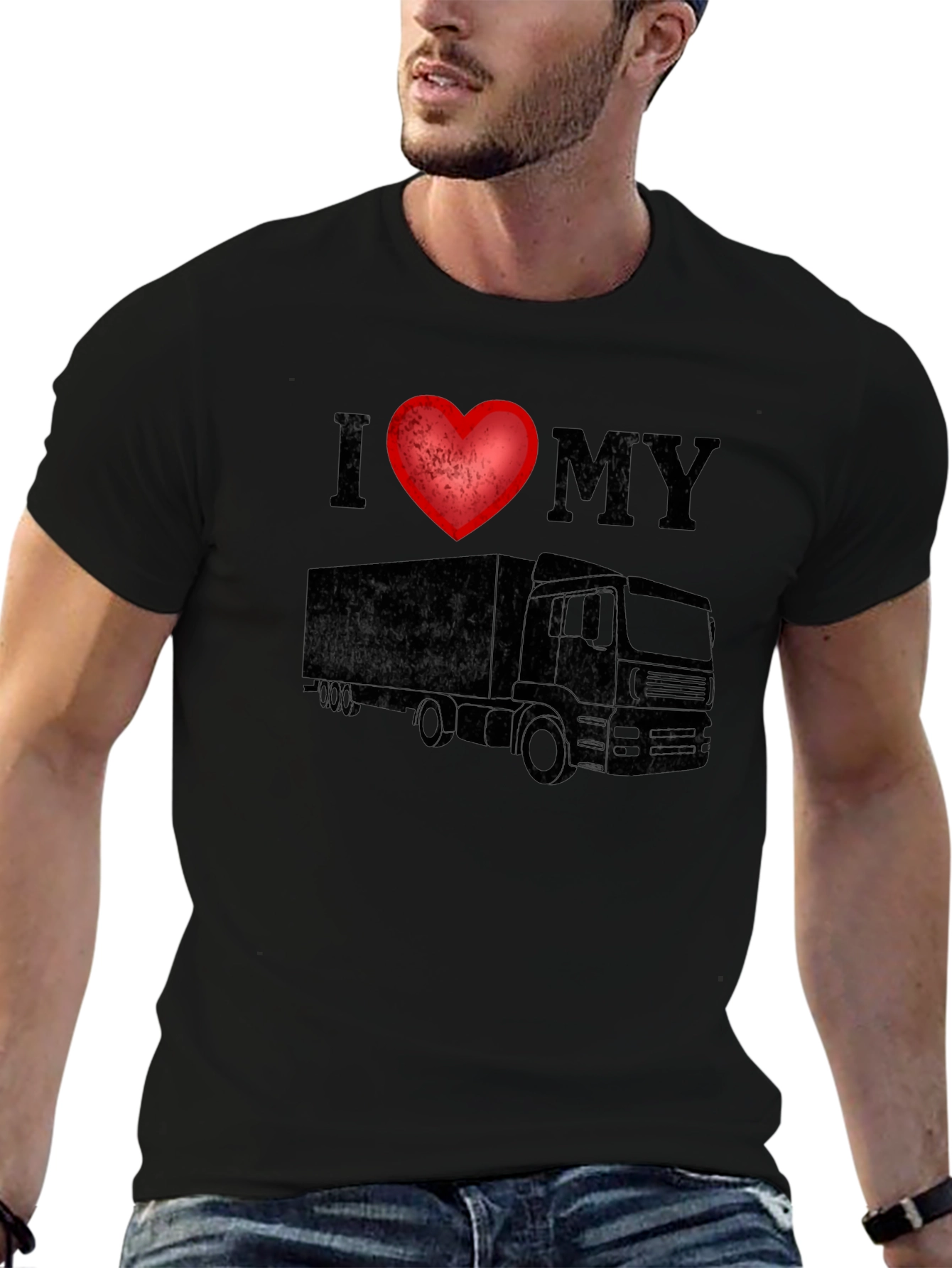 Camiseta Negra Amo Mi Camión