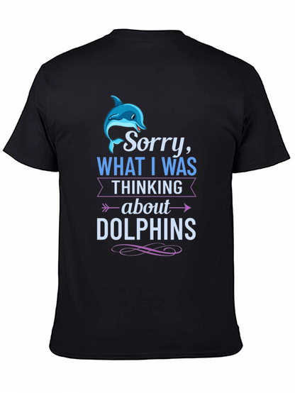 Camiseta Negra: Lo Siento Pensaba en Delfines