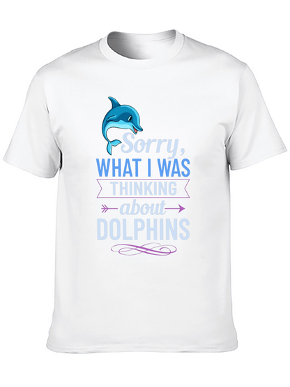 Camiseta Negra: Lo Siento Pensaba en Delfines
