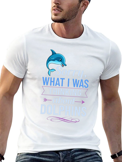 Camiseta Negra: Lo Siento Pensaba en Delfines