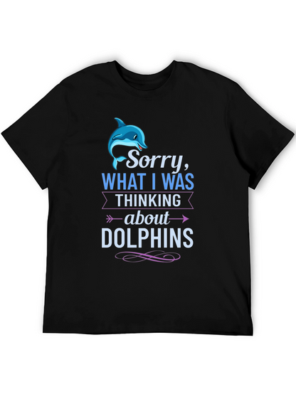 Camiseta Negra: Lo Siento Pensaba en Delfines