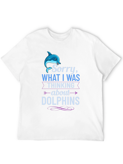 Camiseta Negra: Lo Siento Pensaba en Delfines