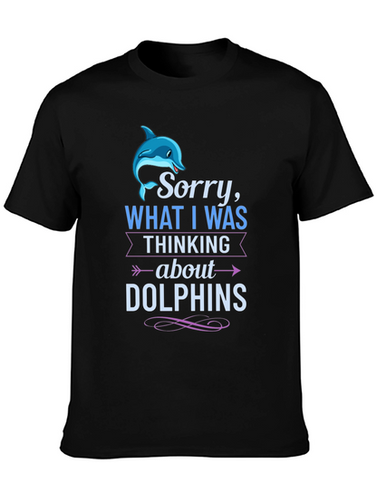 Camiseta Negra: Lo Siento Pensaba en Delfines