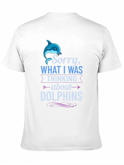 Camiseta Negra: Lo Siento Pensaba en Delfines