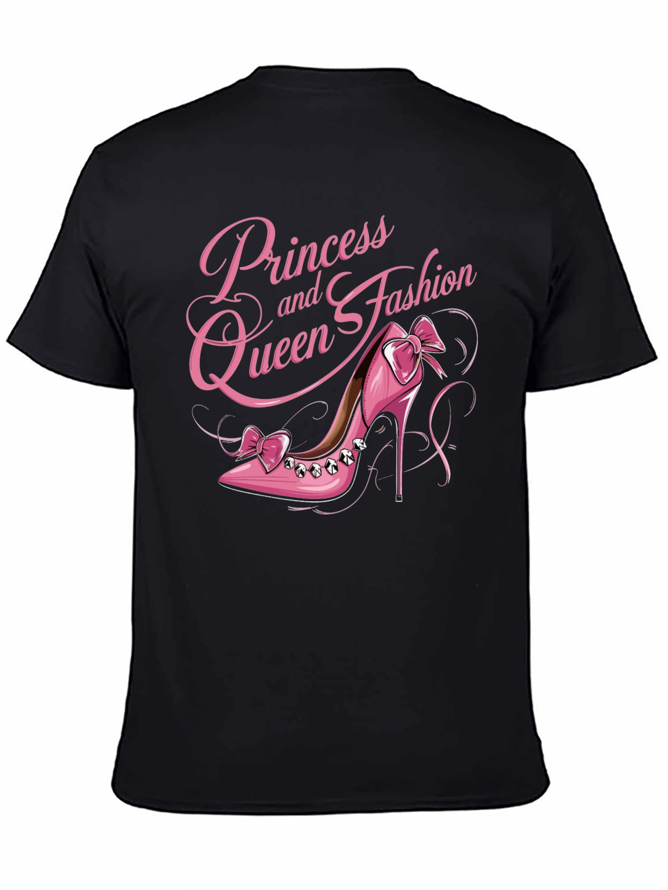 Camiseta Negra Princesa y Reina