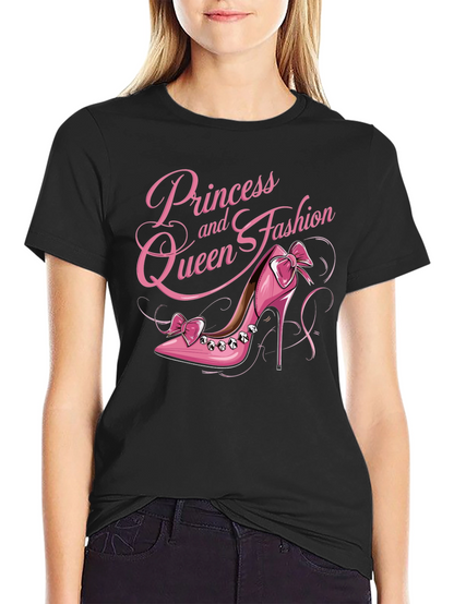 Camiseta Negra Princesa y Reina