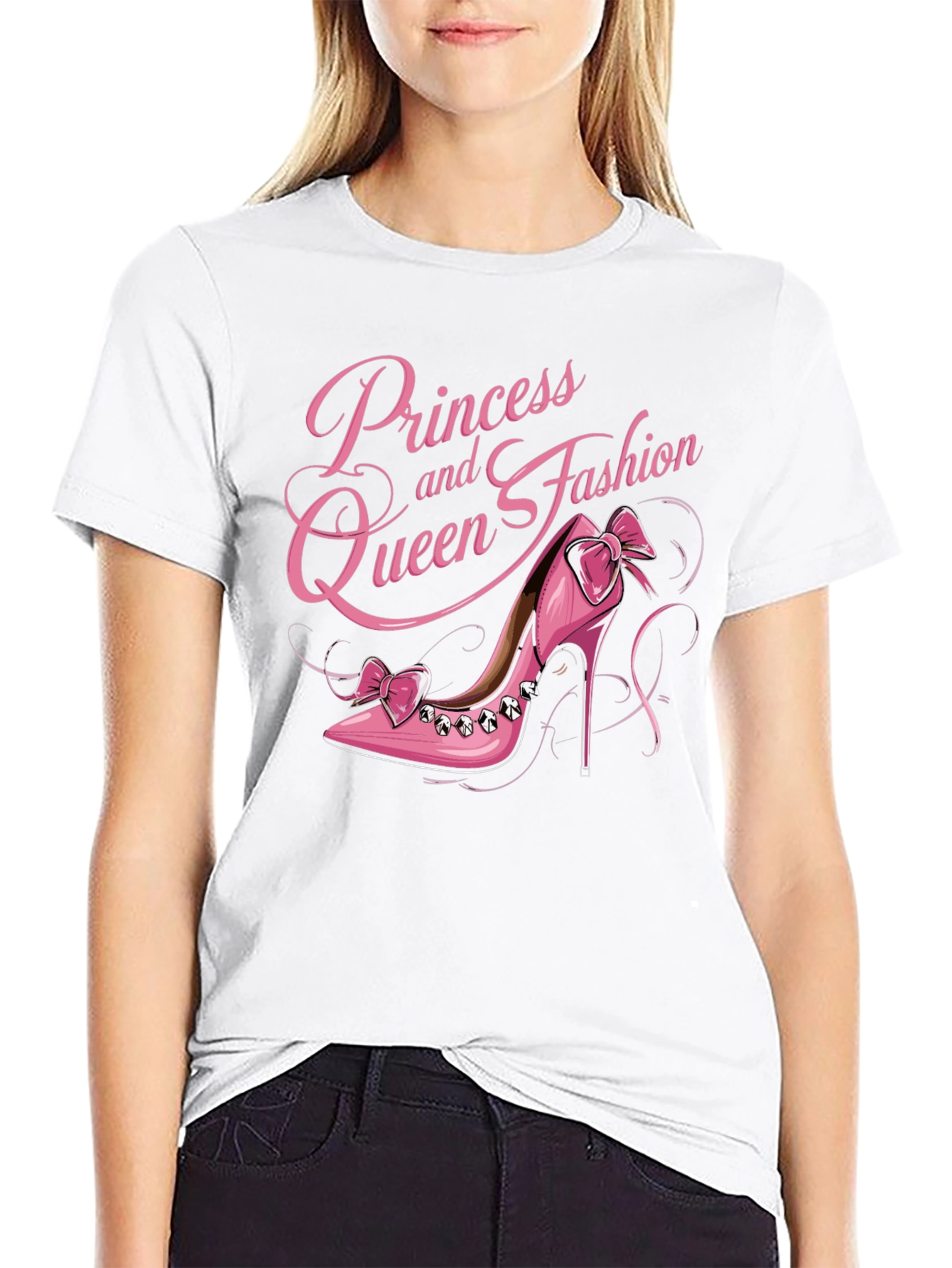 Camiseta Negra Princesa y Reina