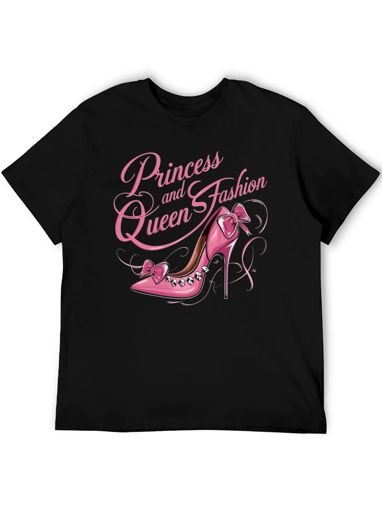 Camiseta Negra Princesa y Reina