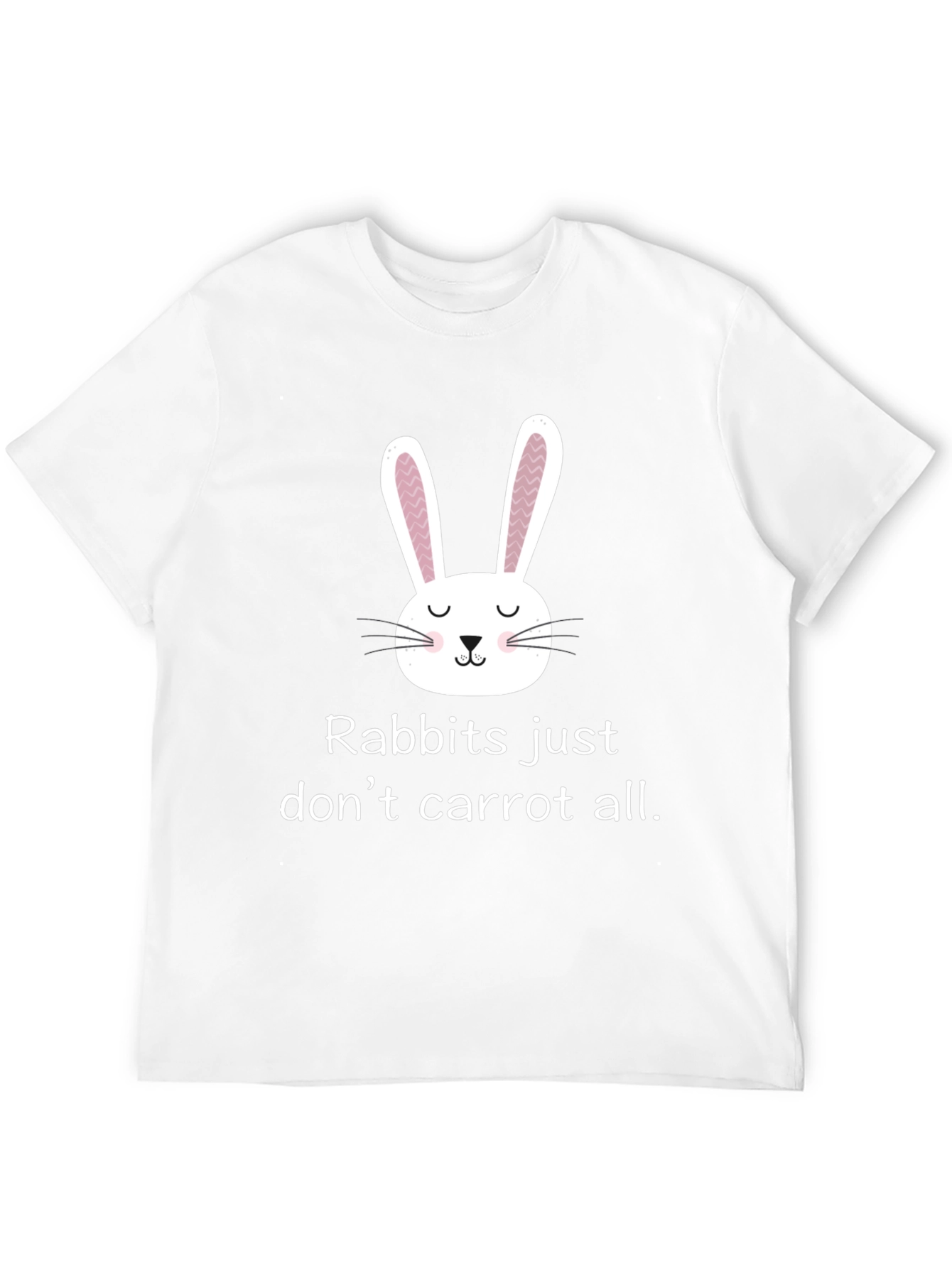 Camiseta negra con diseño de conejo divertido