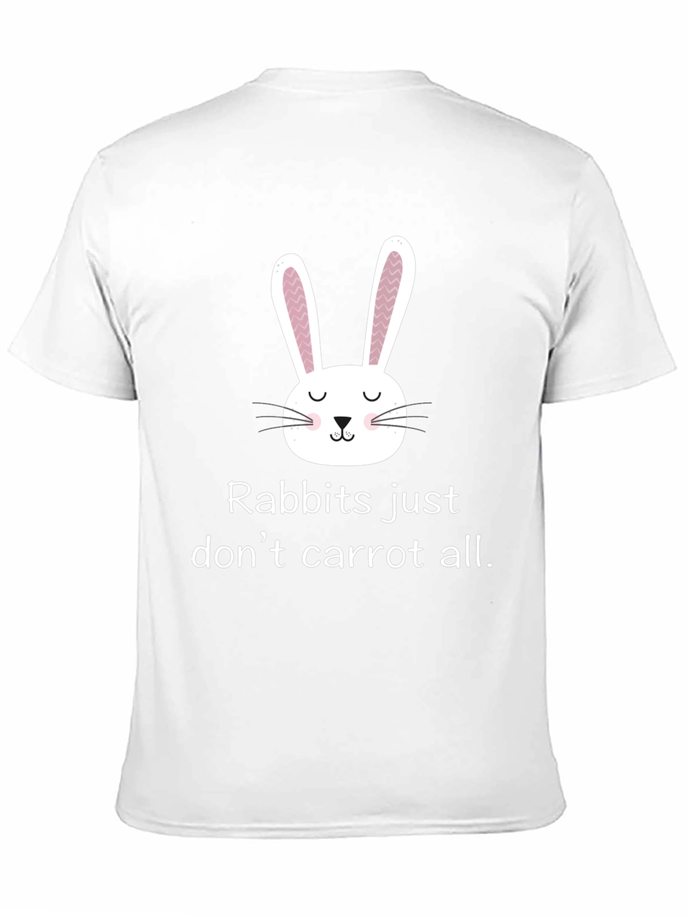 Camiseta negra con diseño de conejo divertido