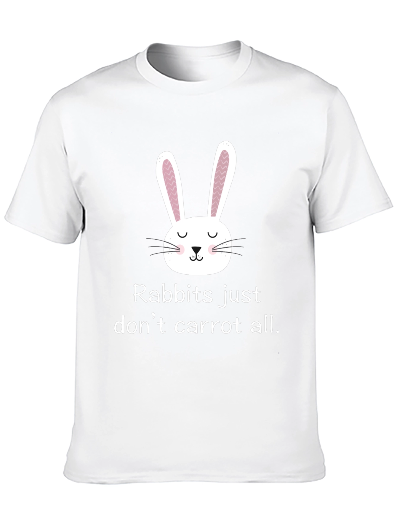 Camiseta negra con diseño de conejo divertido