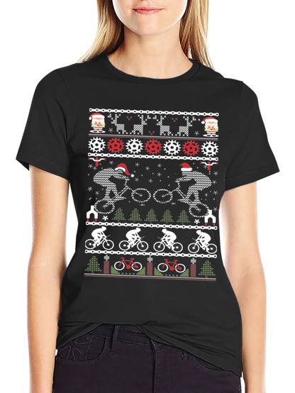 Camiseta Navideña Ciclista