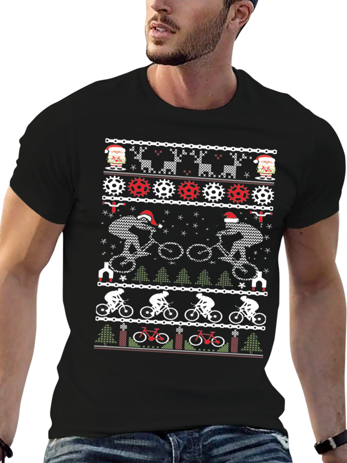 Camiseta Navideña Ciclista