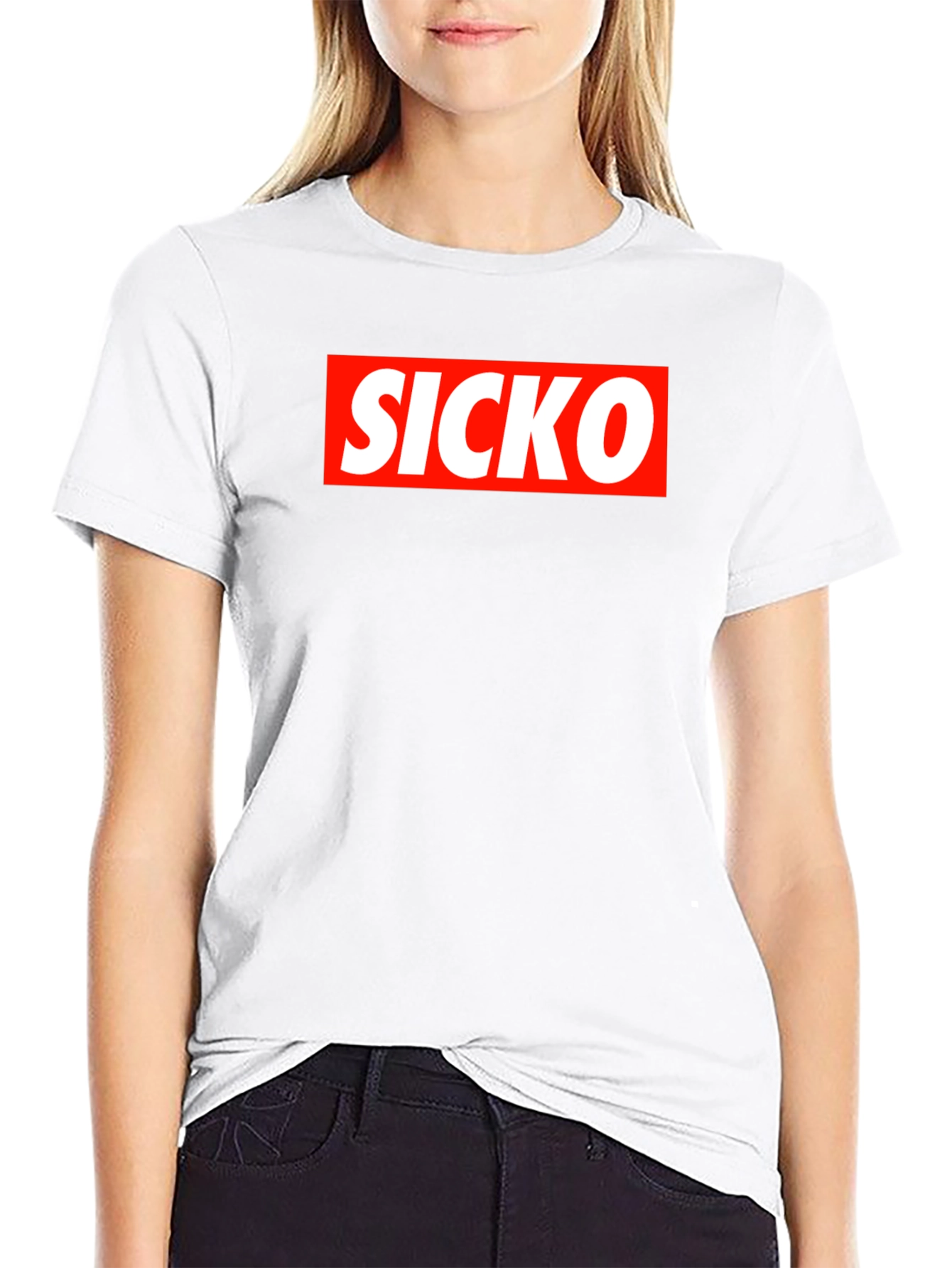 Camiseta Negra SICKO Estilo Urbano